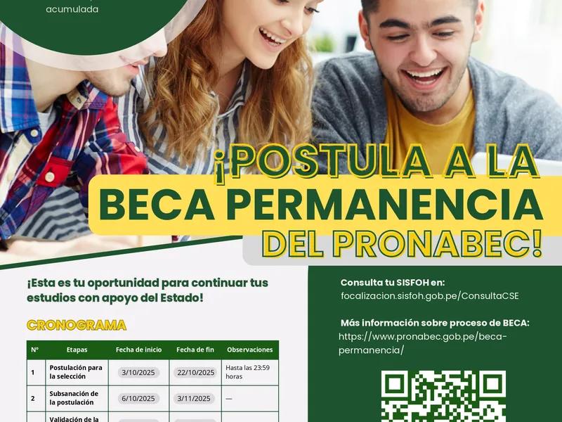 Apply for the PRONABEC Permanence Scholarship!