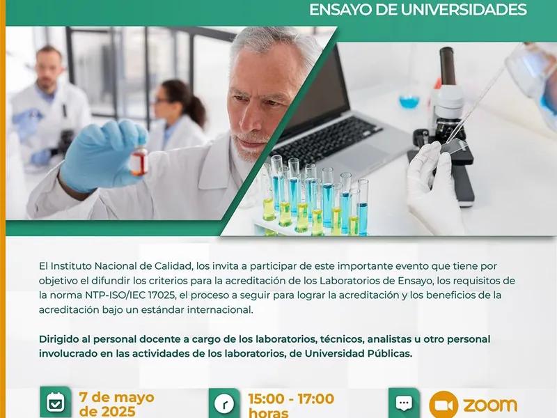 Virtual Seminar: “BENEFITS OF IMPLEMENTING THE INTERNATIONAL STANDARD ISO/IEC 17025:2017 in UNIVERSITY TEST LABORATORIES.”