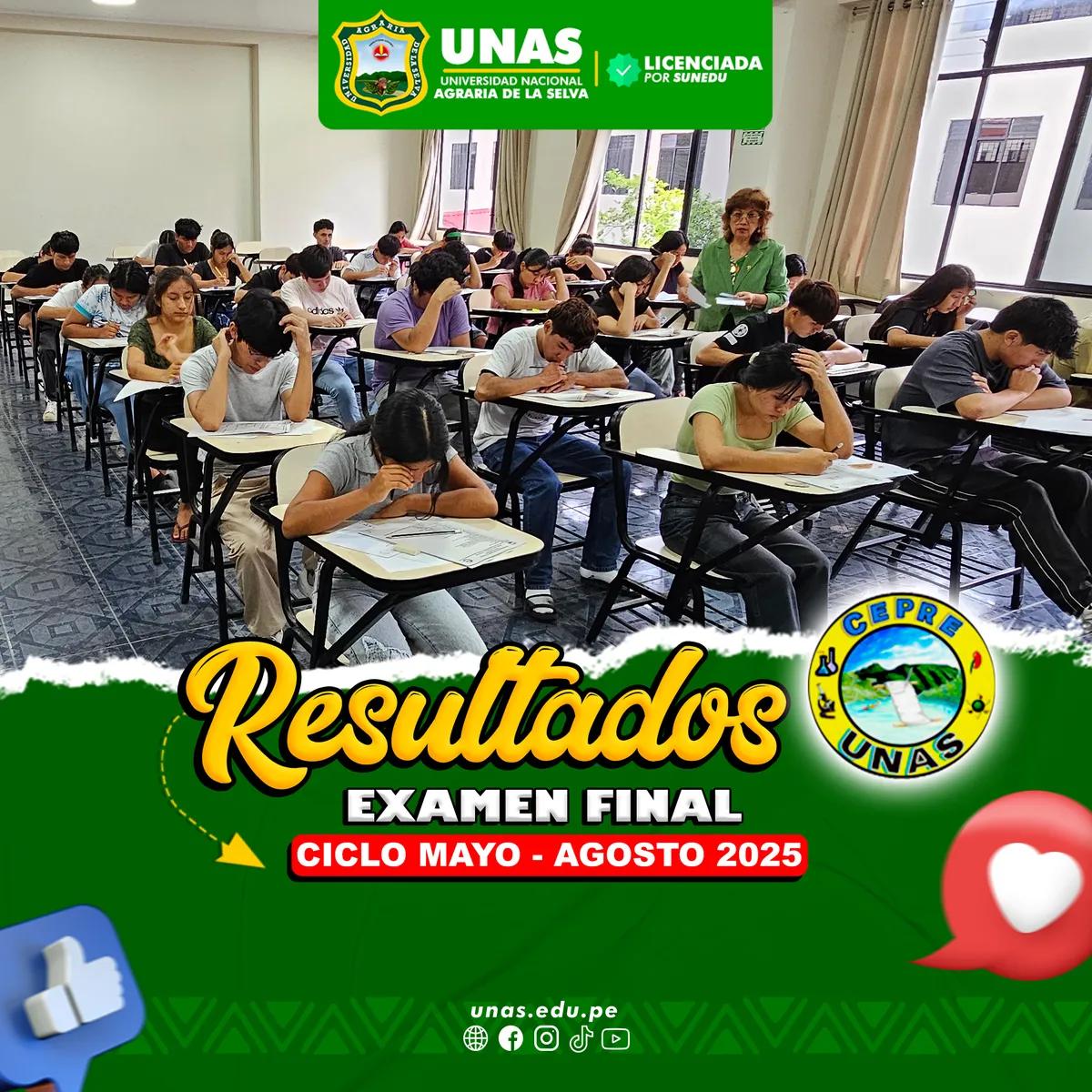 FINAL RESULTS CEPRE UNAS CYCLE MAY - AUGUST 2025