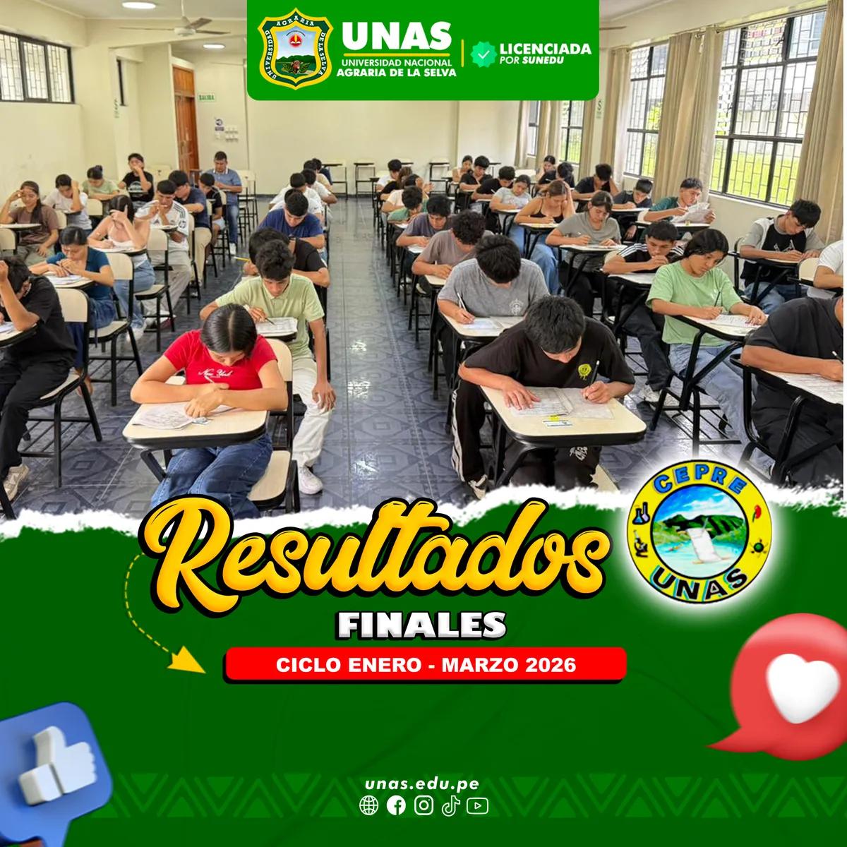 RESULTADOS FINAIS CICLO CEPRE UNAS JANEIRO - MARÇO 2026