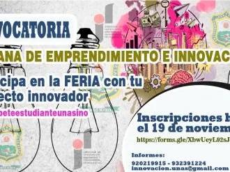 Convocatoria: Semana de Emprendimiento e Innovación